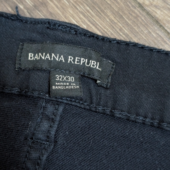 Banana Republic dark blue black casual pants EUC Mens 32x30 - Picture 3 of 5